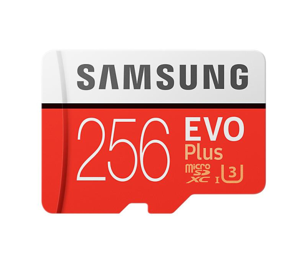 SAMSUNG EVO+ microSD 256GB 100MB/s + SD MB-MC256GA/EU - 360786 - zdjęcie